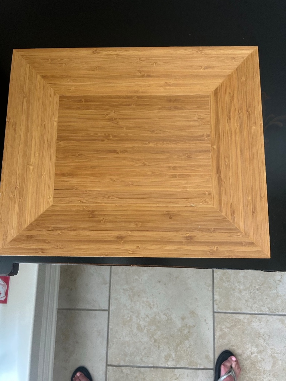 Pampered Chef Large Bamboo Platter Tray- 15”x18”
